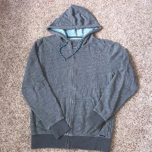 Grey and Blue Zip Up Hoodie